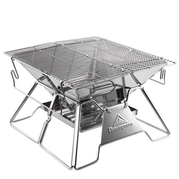Campingmoon Mt-2/3 Outdoor Portable BBQ Grill Stainless Steel Folding Barbecue Grill Picnic Equipment 4