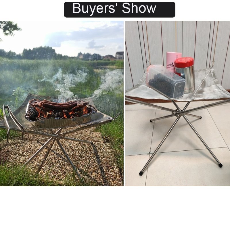 Details about   Portable Outdoor Fire Pit Collapsing Steel Mesh Perfect Camping Backyard Gardens 